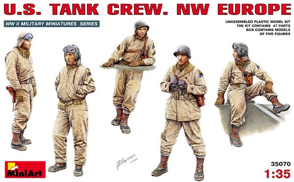 Image 0 of Miniart Models 1/35 US Tank Crew NW Europe (5)
