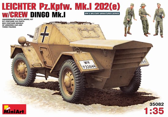 Image 0 of Miniart Models 1/35 Leichter PzKpfw Mk I 202(e) Armored Car w/3 Crew