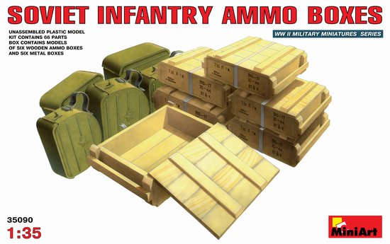 Image 0 of Miniart Models 1/35 Soviet Infantry Ammo Boxes (D)