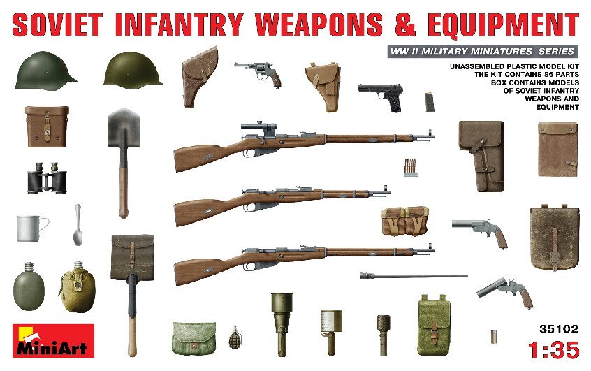 Image 0 of Miniart Models 1/35 Soviet Infantry Weapons & Equipment