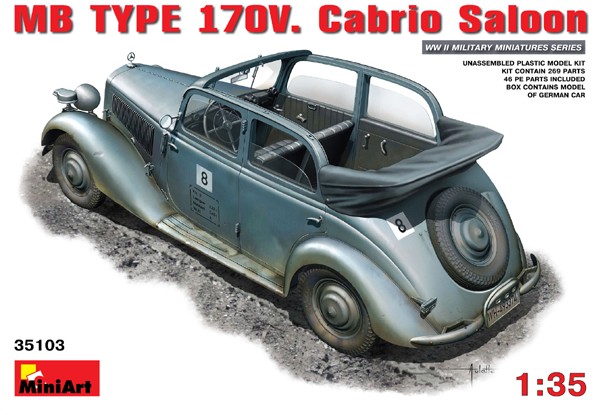 Miniart Models 1/35 MB Type 170V Convertible Saloon Car