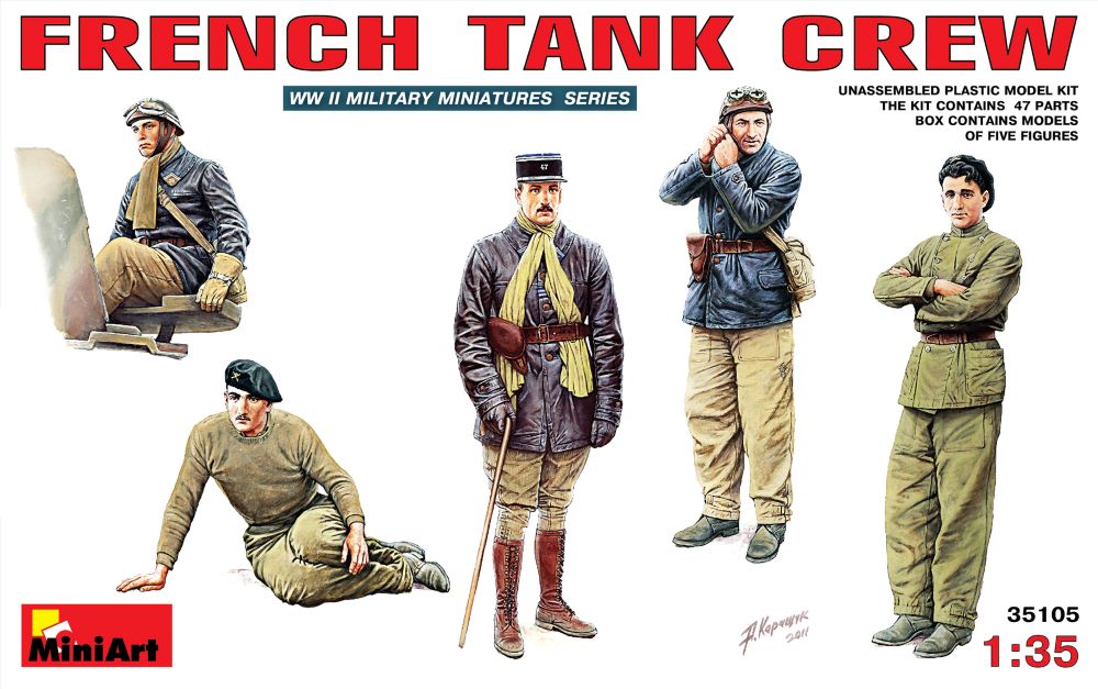 Image 0 of Miniart Models 1/35 French Tank Crew (5)