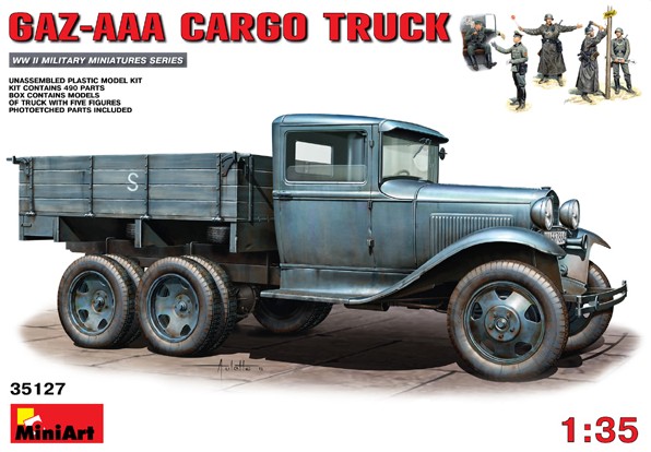 Miniart Models 1/35 GAZ-AAA WWII Cargo Truck w/5 Crew (D)