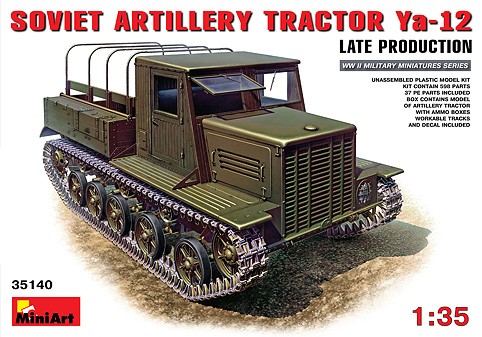 Image 0 of Miniart Models 1/35 Ya12 Late Soviet Artillery Tractor