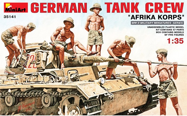 Miniart Models 1/35 German Tank Crew Afrika Korps (5)