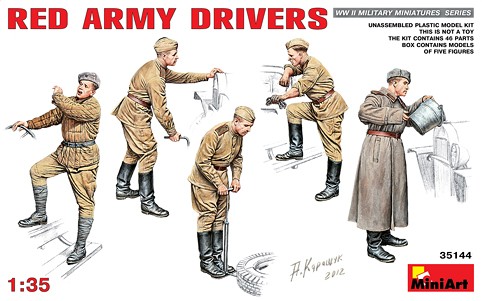 Image 0 of Miniart Models 1/35 WWII Red Army Drivers (5)