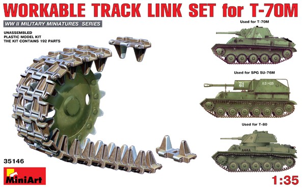 Image 0 of Miniart Models 1/35 T70M Workable Track Link Set
