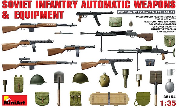Image 0 of Miniart Models 1/35 Soviet Infantry Automatic Weapons & Equipment