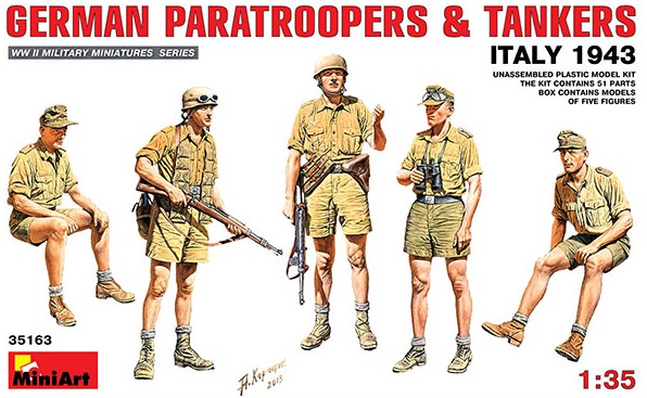 Image 0 of Miniart Models 1/35 German Paratroopers & Tankers Summer Dress Italy 1943 (5)