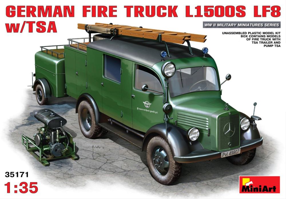 Miniart Models 1/35 German L1500S FDB Fire Truck w/TSA