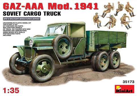 Image 0 of Miniart Models 1/35 GAZ-AAA Mod 1941 Cargo Truck