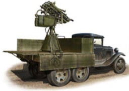 Miniart Models 1/35 GAZ-AAA Truck w/Quad M4 Maxim Gun