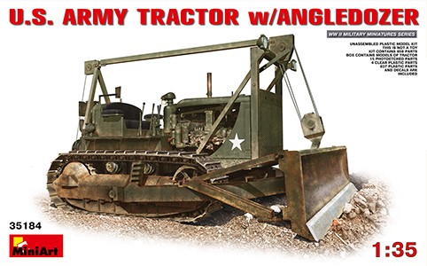 Image 0 of Miniart Models 1/35 US Army Tractor w/Angle Dozer