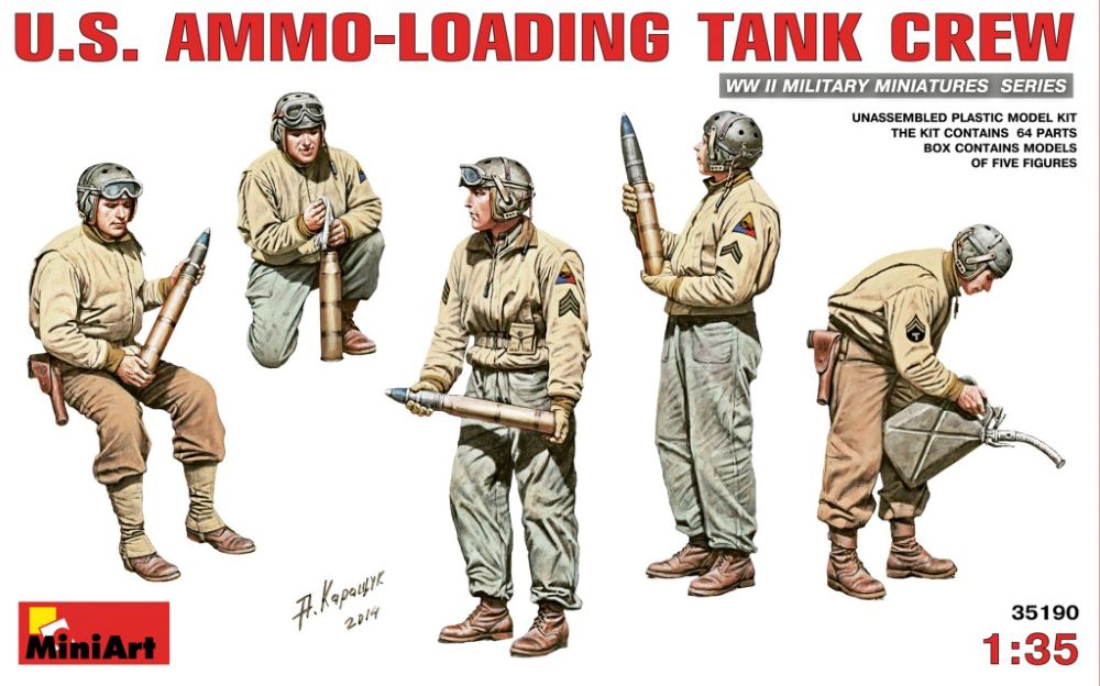 Image 0 of Miniart Models 1/35 US Ammo-Loading Tank Crew (5)