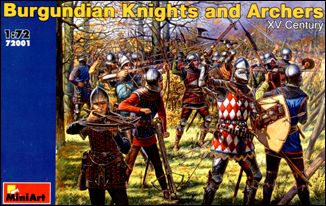 Image 0 of Miniart Models 1/72 XV Century Burgundian Knights & Archers (48)