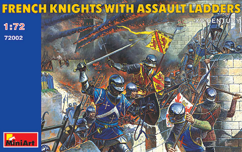Image 0 of Miniart Models 1/72 XV Century French Knights (32) w/4 Assault Ladders (D)