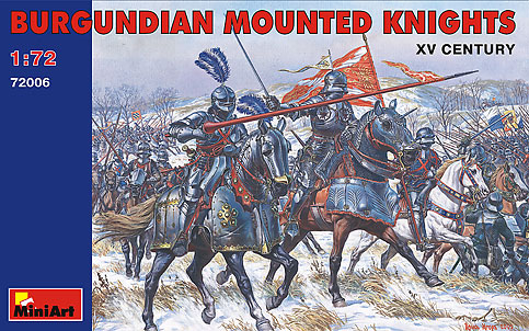 Image 0 of Miniart Models 1/72 XV Century Burgundian Knights (20 w/Horses)