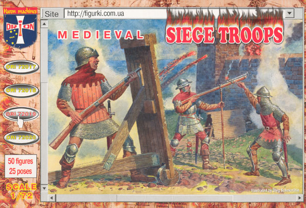 Orion Figures 1/72 Medieval Siege Troops (50) 72019