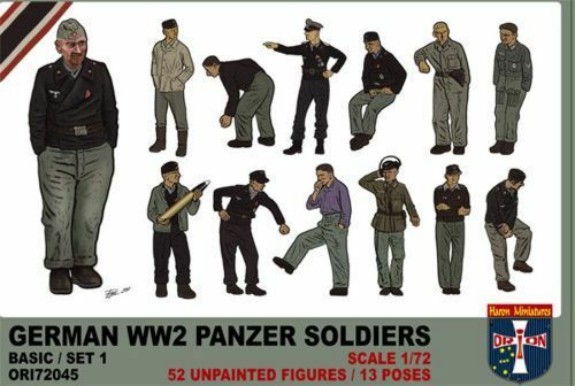 Orion Figures 1/72 WWII German Panzer Soldiers (52)