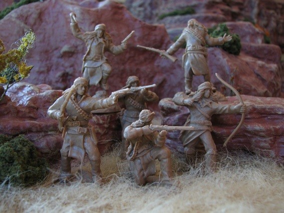 Image 0 of Paragon Miniatures 1/32 Apache Indians The Last Stand Figure Set #1 (12) (Boxed)