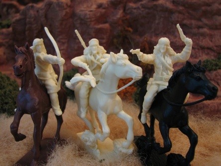 Image 0 of Paragon Miniatures 1/32 Apache Indians Mounted w/Horses Figure Set #3 (12) (Bagg