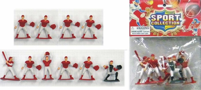 Image 0 of Plastic Baseball Action Figures Playset 