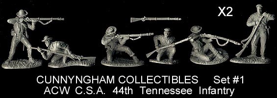 Image 0 of  American Civil War Plastic 1/32 Confederate 44th Tennessee Infantry Figure Play