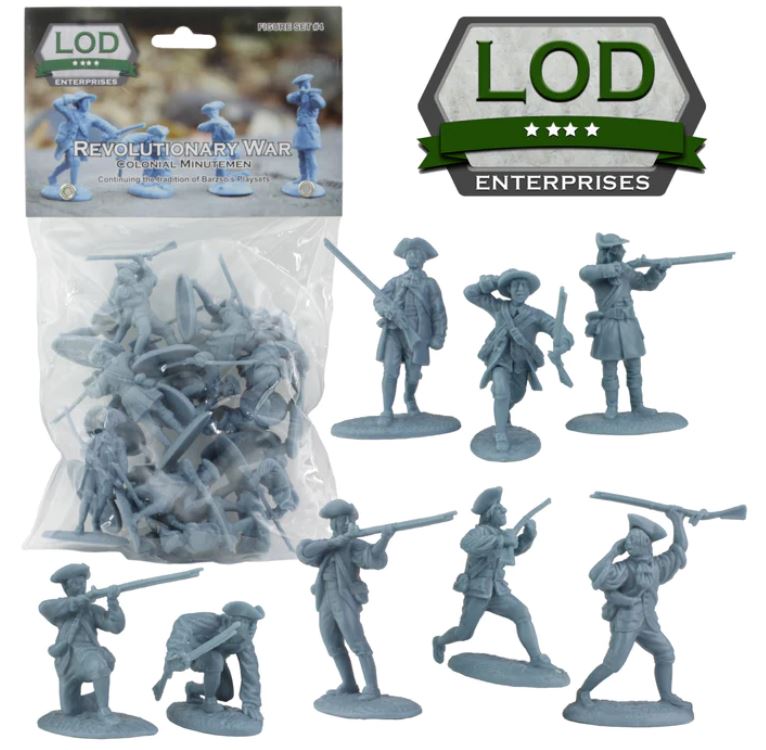 Image 0 of  LOD Colonial Minutemen 1/32nd Plastic Figures Set