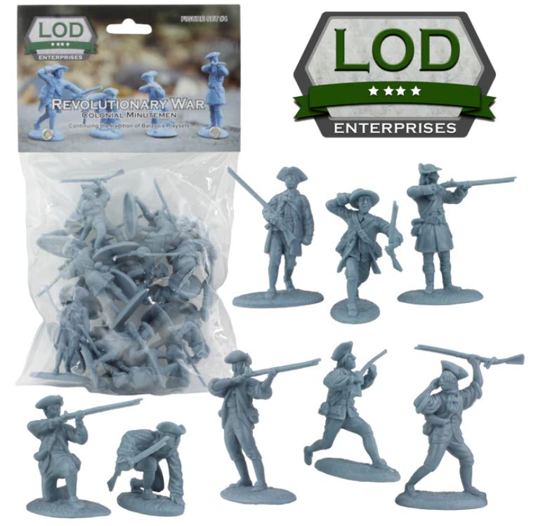  LOD Colonial Minutemen 1/32nd Plastic Figures Set