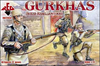 Red Box Figures  1/72 Gurkhas Soldiers Boxer Rebellion 1900 (48)