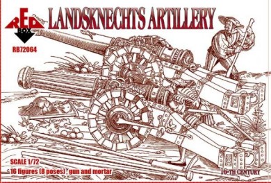 Red Box Figures 1/72 Landsknechts Artillery XVI Century (16 w/Guns & Mortar)