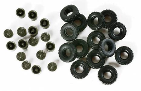 Image 0 of Herpa Minitanks 1/87 5-Ton US Army Truck Rubber Tires w/Hubs (14)