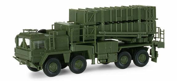 Image 0 of Herpa Minitanks 1/87 Patriot Mobile Launcher on 15-Ton MAN 8x8 Truck (Olive Gree