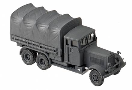 Image 0 of Herpa Minitanks 1/87 Henschel 33 D1/G1 Truck w/Canvas-Type Cover (Black)