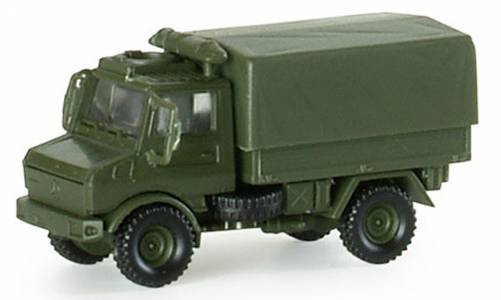 Image 0 of Herpa Minitanks 1/160 Unimog U1300 Flatbed Truck w/Cover