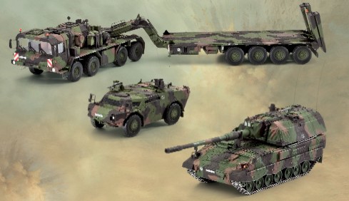 Image 0 of Revell 1/72 SLT503 Elefant, Howitzer PzH 2000 & Fennek Military Vehicles (3 Kits