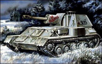 Unimodels Plastic Model Kit 1/72 SU76 WWII Russian Tank w/Self-Propelled Gun