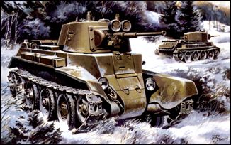 Image 0 of Unimodels Plastic Model Kit 1/72 BT7 WWII Russian Light Tank Mod. 1937