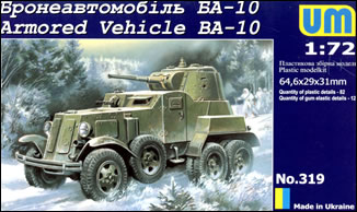 Unimodels Plastic Model Kit 1/72 BA10 Russian Armored Vehicle