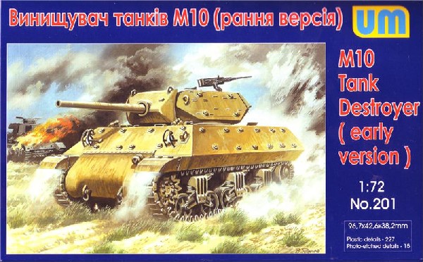 Unimodels Plastic Model Kit 1/72 M10 Early Tank Destroyer (D)