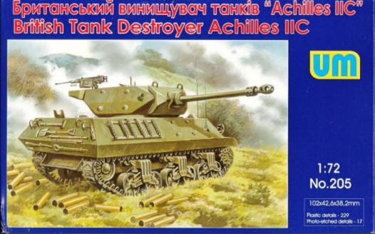 Image 0 of Unimodels Plastic Model Kit 1/72 Achilles IIC British Tank Destroyer