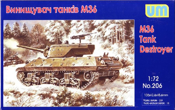 Unimodels Plastic Model Kit 1/72 M36 Tank Destroyer