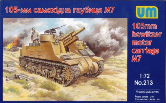 Image 0 of Unimodels Plastic Model Kit 1/72 M7 105mm Howitzer Motor Carriage Self-Propelled