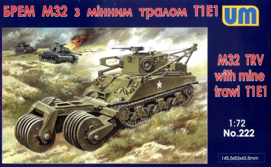 Unimodels Plastic Model Kit 1/72 M32 Tank Recovery Vehicle w/T1E1 Mine Trawl