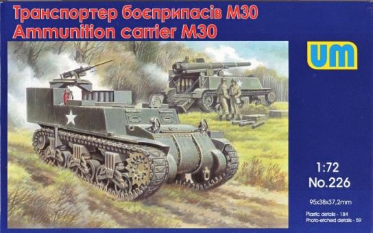 Unimodels Plastic Model Kit 1/72 M30 US Ammunition Carrier