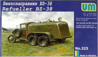 Image 0 of Unimodels Plastic Model Kit 1/72 BZ38 Refueling Truck (D)