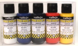 Vallejo Paints60ml Bottle Metallic Premium Paint Set (5 Colors)