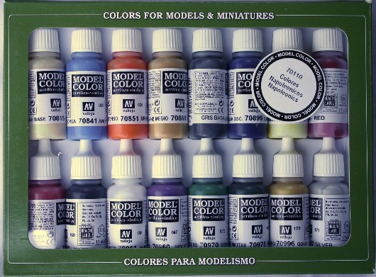 Image 0 of Vallejo Paints 17ml Bottle Napoleonic Model Color Paint Set (16 Colors)