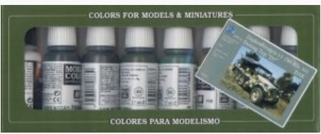 Vallejo Paints 17ml Bottle Demag 7 Africa Corps Model Color Paint Set (8 Colors)