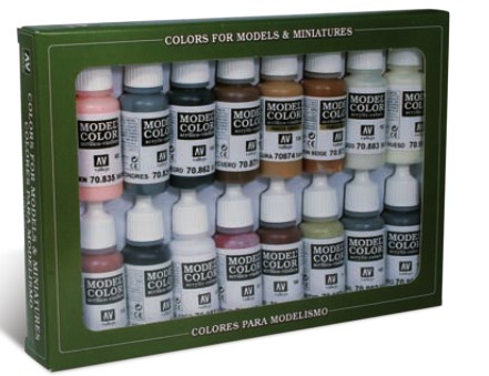 Vallejo Paints 17ml Bottle Imperial Rome Model Color Paint Set (16 Colors)